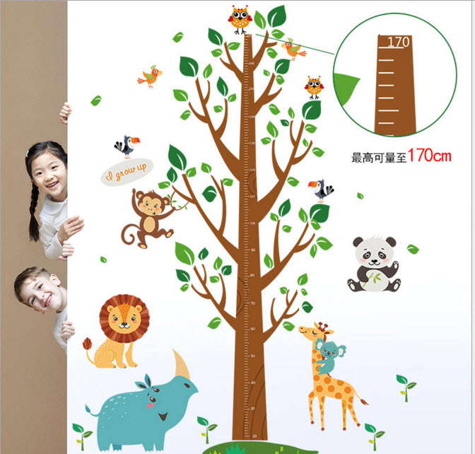 Decal thước đo vườn thú to